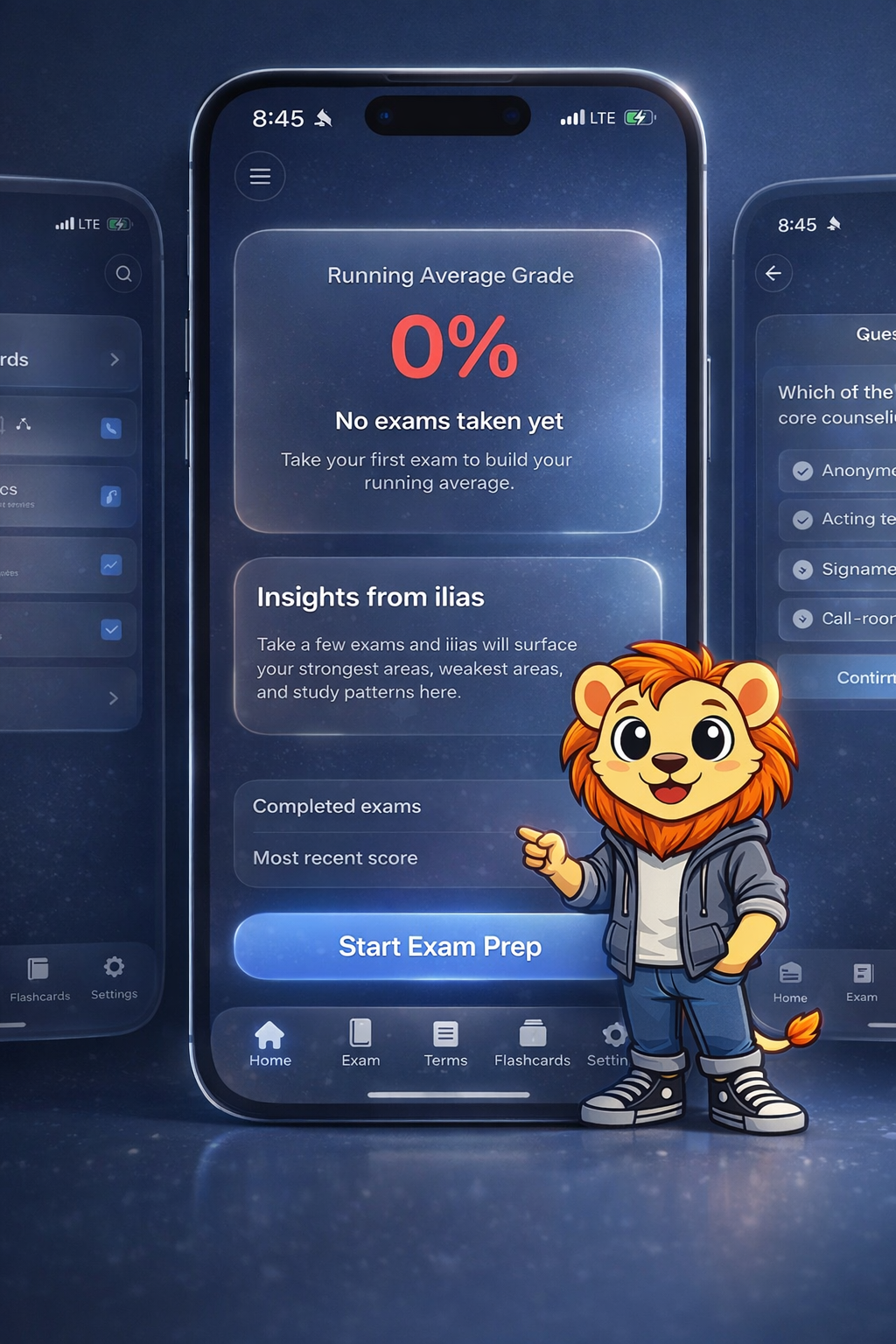 prep with ilias app screens